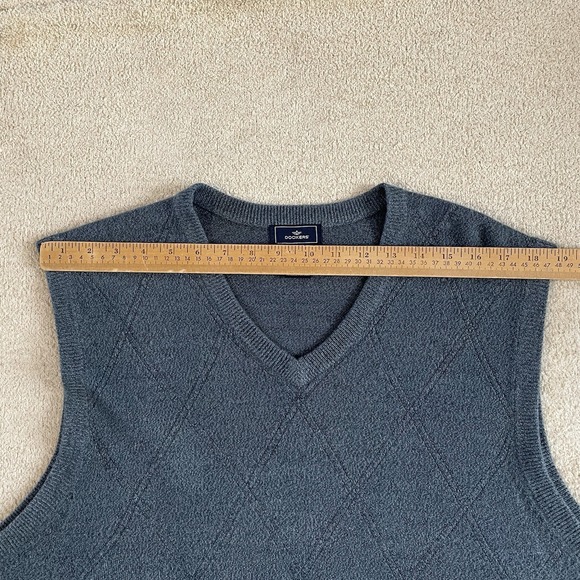 2 Pack, Dockers Men's 2XLT Sweater Vest Gray And Black Argyle Knit 100% Acrylic - Picture 6 of 13